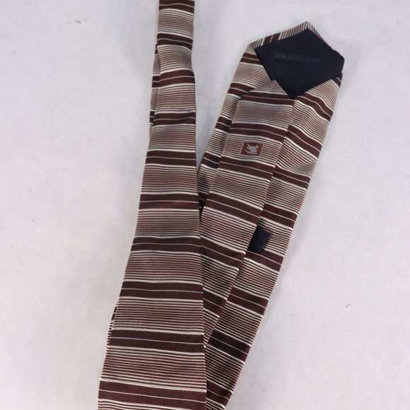 Burberry Men's Brown Stripe Silk Tie NWOT - Picture 1 of 5
